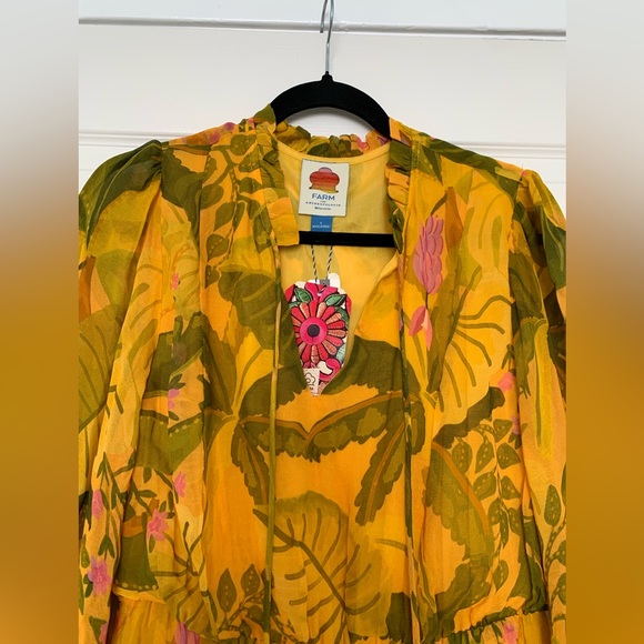 ๐๐ Farm Rio x Anthropologie Printed Midi Dress / Size S - Picture 7 of 10